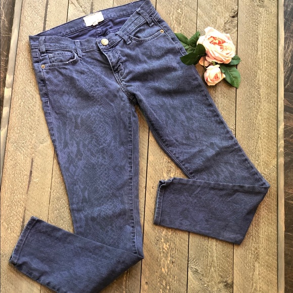 Current Elliot Snakeskin Skinny Jeans Boa Purple - Picture 3 of 4